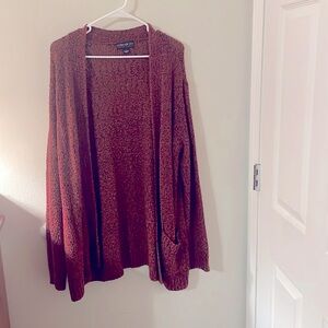 Forever21 Burgundy Sweater Cardigan